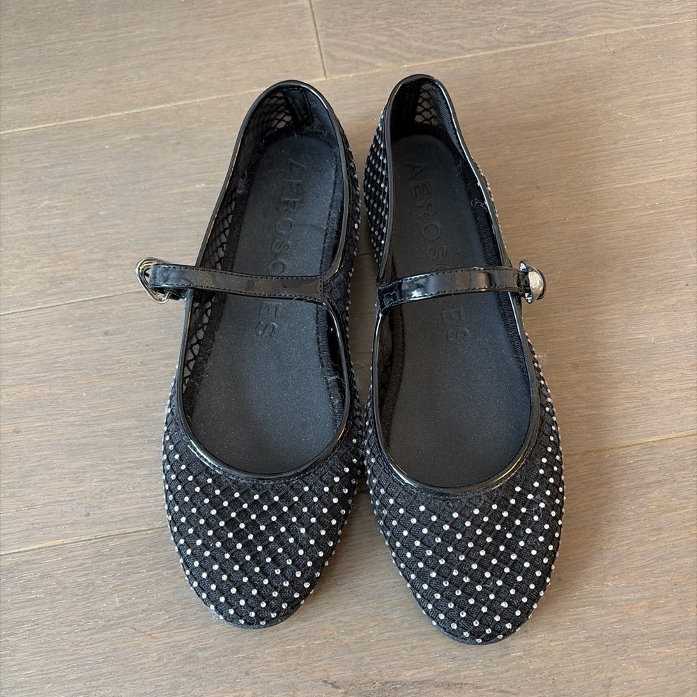 Aerosoles rhinestone Mary Jane ballet flats